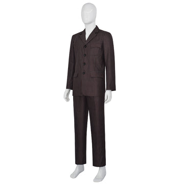 10th Doctor Brown Suit Blue Striped David Tennant Suit Tenth Doctor Who Cosplay Suit BEcostume